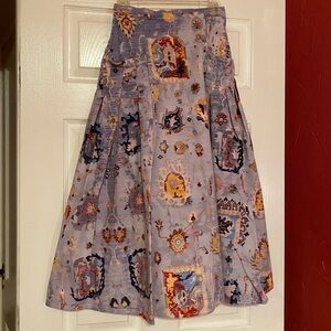 Elegant A-Line Skirt with Intricate Patterns